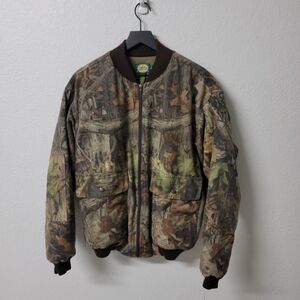 Cabela's Advantage Timber Camo Bomber Jacket Men's Large Regular